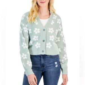 Women’s Cropped Floral Sweater